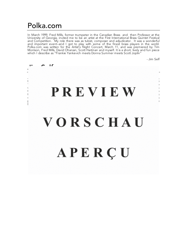 Produktgalerie: Seite 4 von 11 Polka.com, , (Blechbläser Quintett)