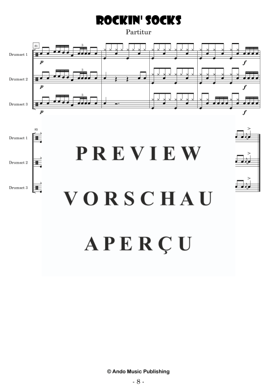 Produktgalerie: Seite 10 von 11 Rockin Socks, , Drumset Trio