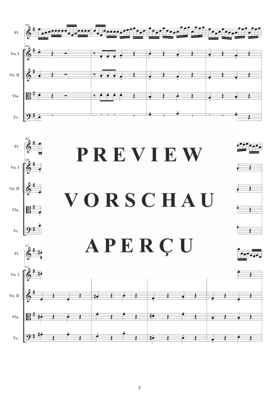 Produktgalerie: Seite 6 von 11 Concerto No.9 to 5 in E-Moll Op.5, , Querflöte Solo und Streicher Ensemble