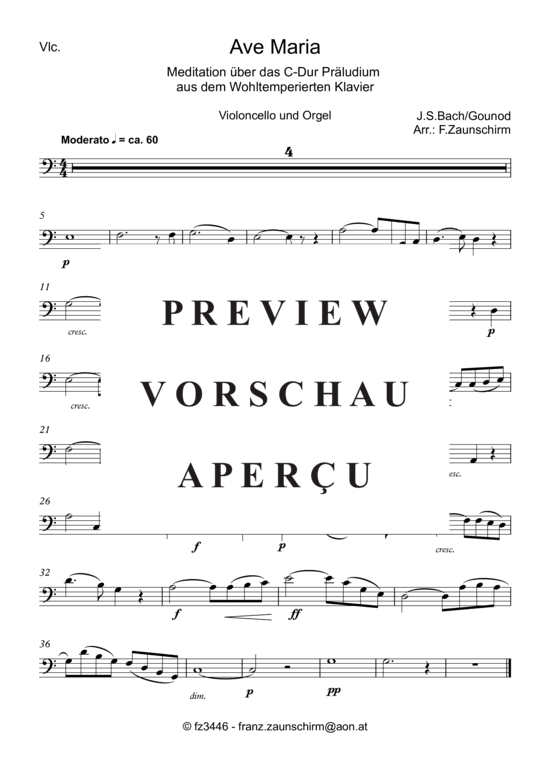 gallery: Ave Maria , , (Violoncello + Orgel)