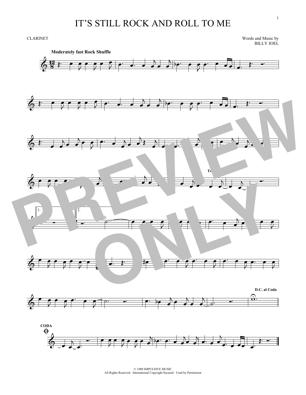 Product gallery: Page 1 of 1 It's Still Rock And Roll To Me, Billy Joel
