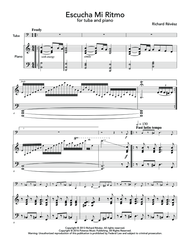 Product gallery: Page 1 of 11 Escucha mi Ritmo, , (tuba and piano)