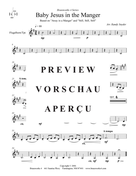 Produktgalerie: Seite 6 von 9 Baby Jesus in the Manger, , (2xTrompete in B, Horn in F, Posaune)