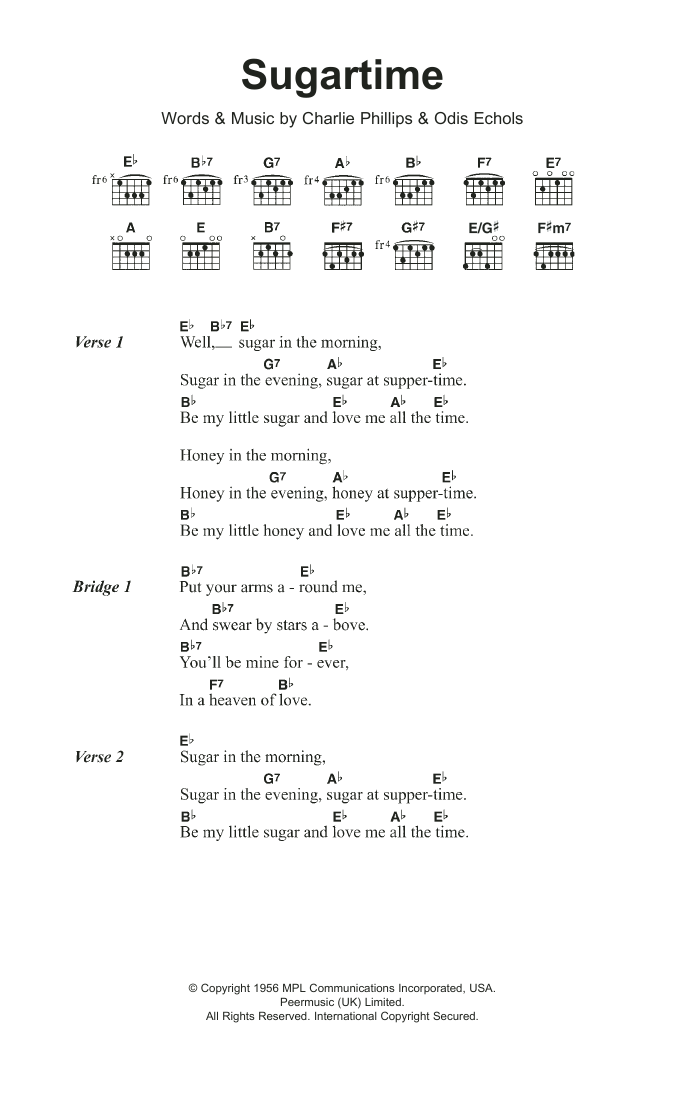 Produktgalerie: Seite 1 von 1 Sugartime, The McGuire Sisters, Gitarre