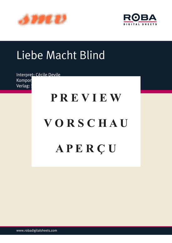 Product gallery: Page 2 of 3 Liebe Macht Blind , , Piano and Voice