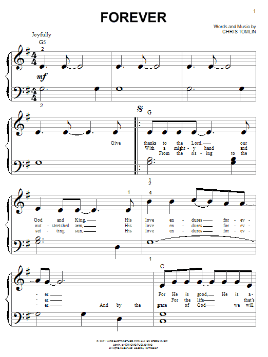 Produktgalerie: Seite 1 von 1 Forever, Chris Tomlin, Klavier