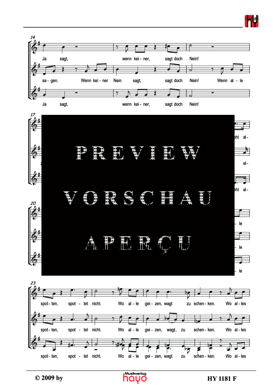 Product gallery: Page 4 of 5 Was keiner wagt - Courage, , (female choir SSA)