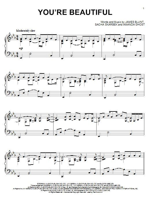 Product gallery: Page 1 of 1 You're Beautiful, James Blunt