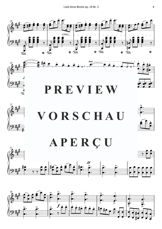 Produktgalerie: Seite 6 von 9 Lied ohne Worte op. 19 Nr. 3, , Klavier Solo