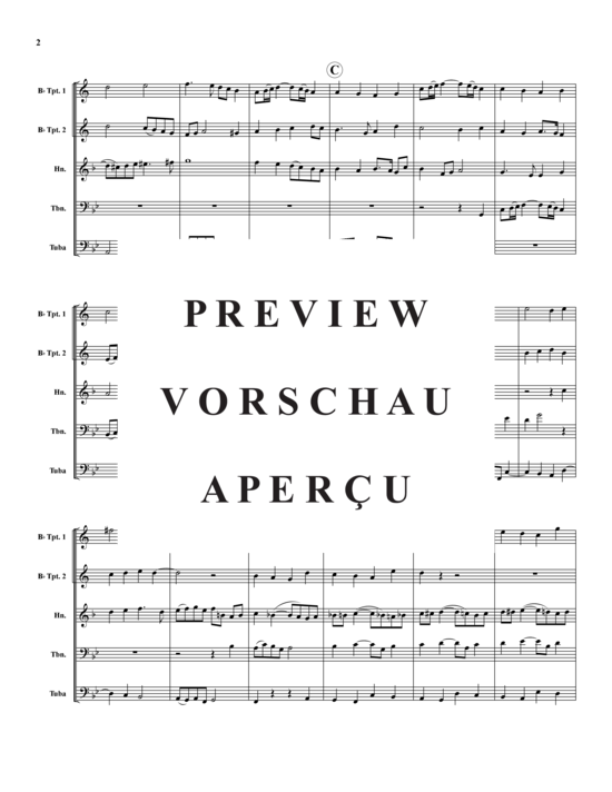 Produktgalerie: Seite 3 von 9 Fugue on Three Subjects (1829) , ,  (Blechbläserquintett)