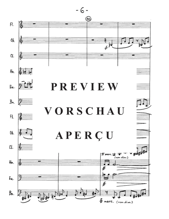 Produktgalerie: Seite 8 von 21 Sextet , , (Gemischtes Ensemble für Holzbläser Quintett + Euphonium Solo)