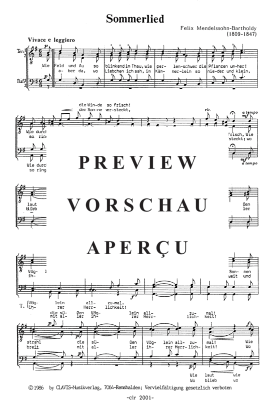 gallery: Sommerlied  , , (Männerchor)