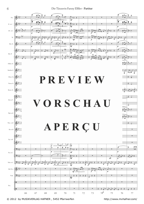 Product gallery: Page 11 of 11 Die Tänzerin Fanny Elßler, , (large wind orchestra)