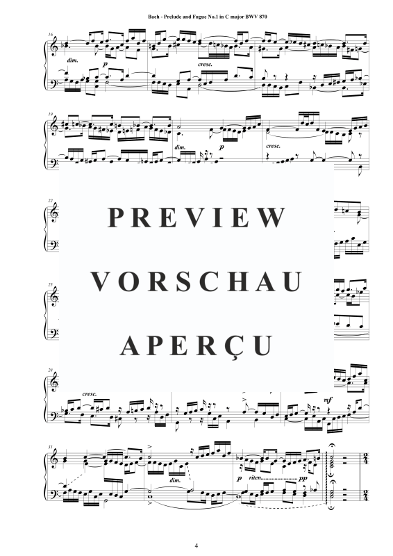 Product gallery: Page 5 of 11 The Well Tempered Clavier Book II - 24 Preludes and Fugues, , Solo Piano