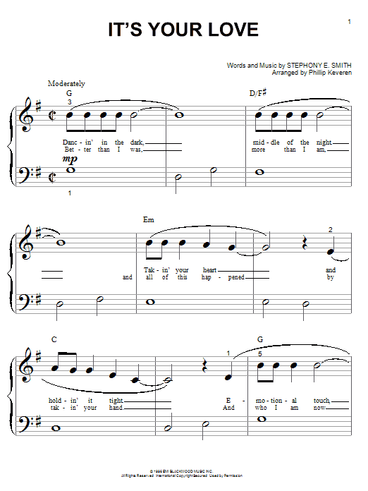 Produktbild zu: It's Your Love (arr. Phillip Keveren)