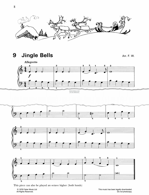 Produktgalerie: Seite 1 von 1 Jingle Bells, James Pierpont, Klavier