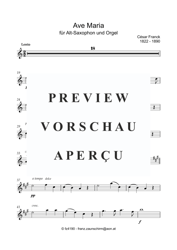 gallery: Ave Maria, , Alt Saxophon und Orgel