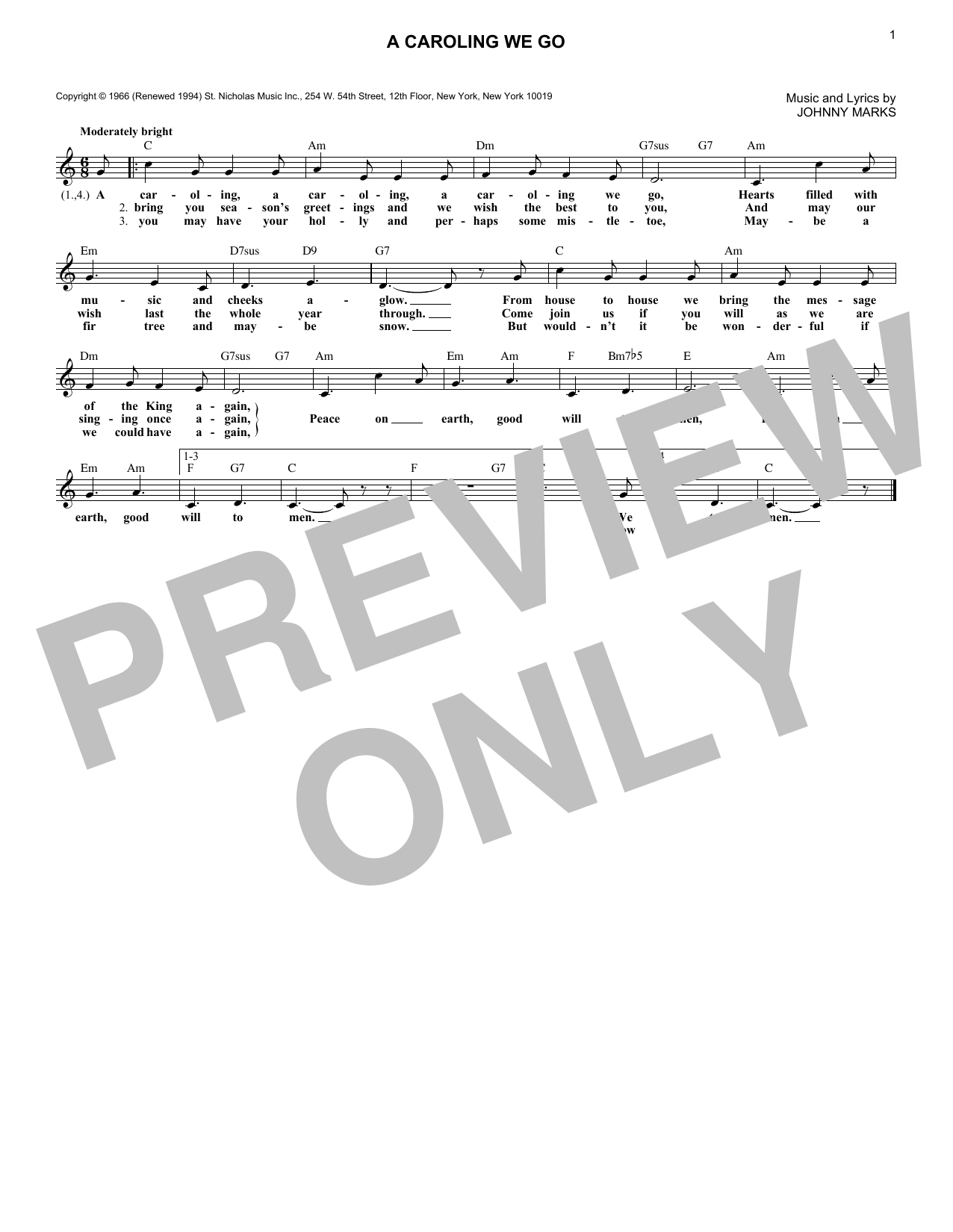Product picture to: A Caroling We Go