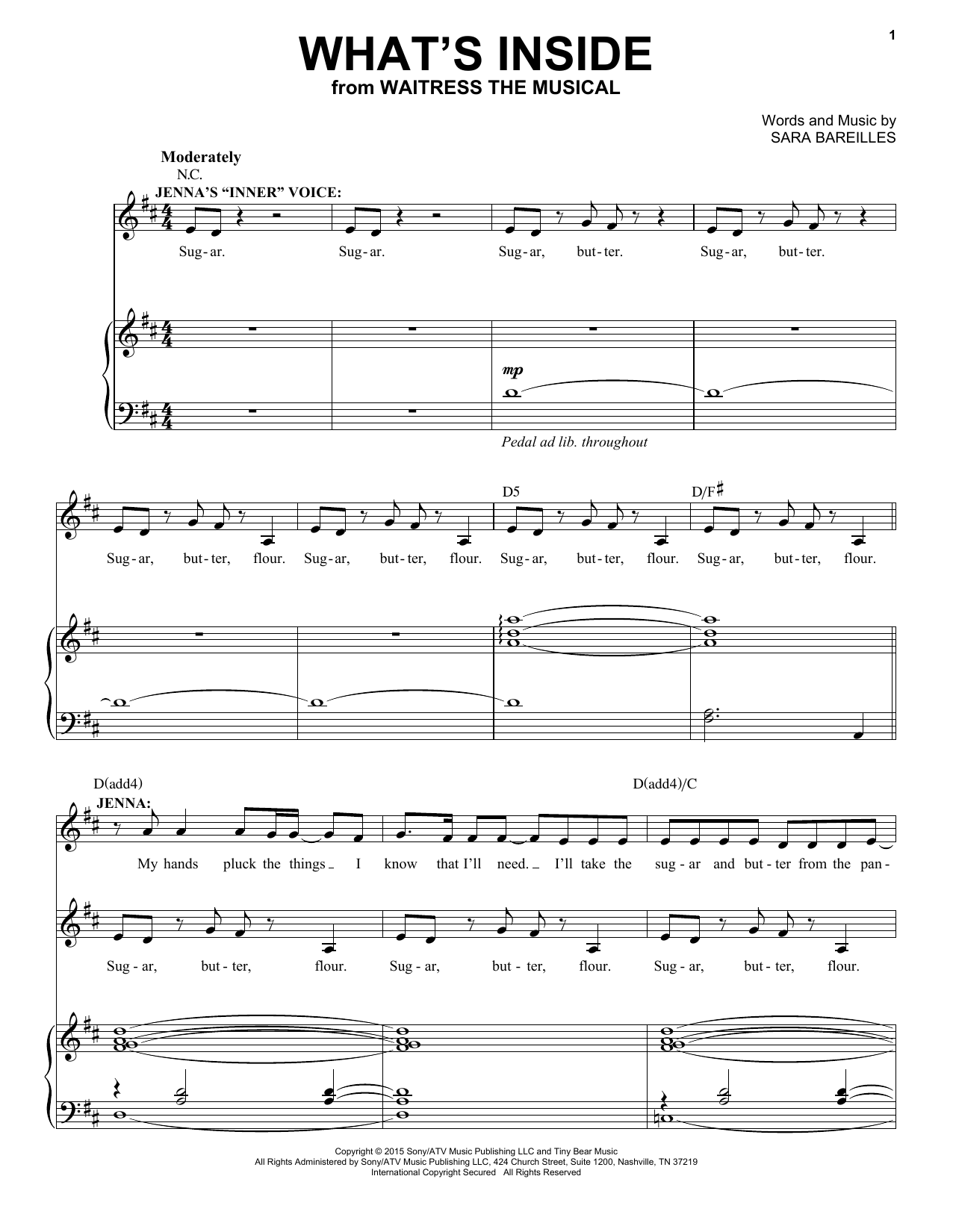 Produktbild zu: What's Inside (from Waitress The Musical)