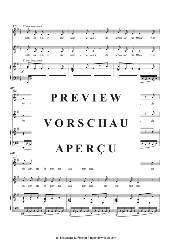Product gallery: Page 3 of 5 Wie es in der Mühle aussieht , , Piano and Voice