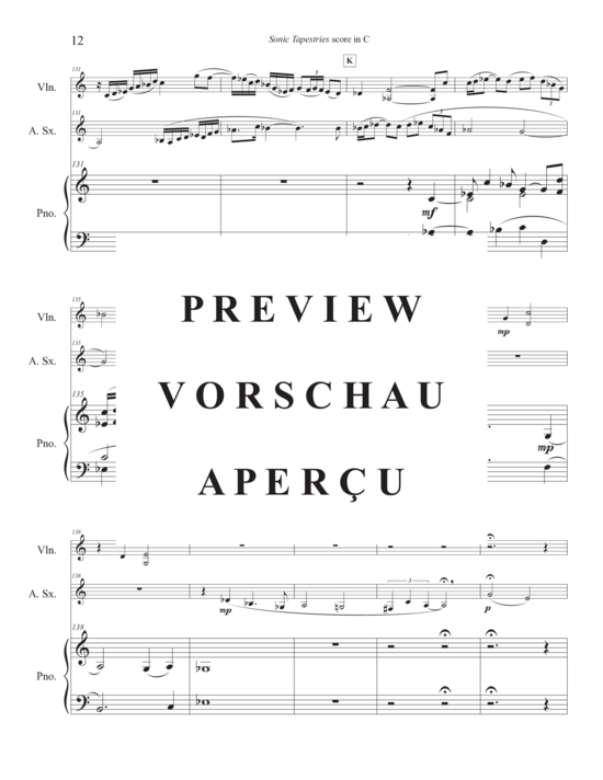 Product gallery: Page 16 of 21 Sonic Tapestries , , (violin, alto saxophone and piano)
