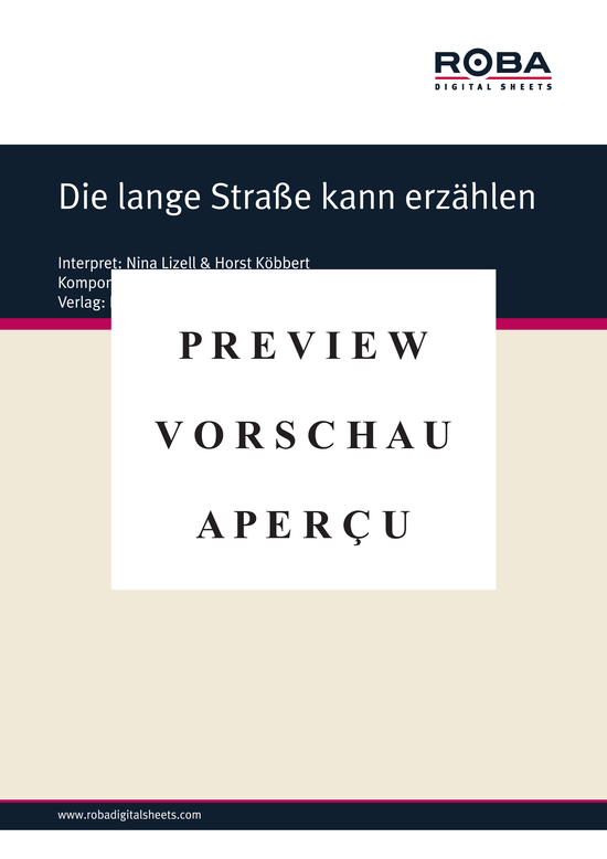 Product gallery: Page 2 of 3 Die lange Straße kann erzählen , Lizell, Nina, Piano and Voice