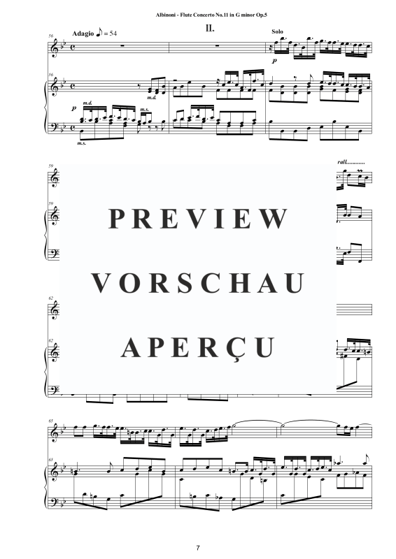 Product gallery: Page 8 of 11 Flute Concerto No.11 in G-Moll Op.5, , Flute and Piano/Harpsichord