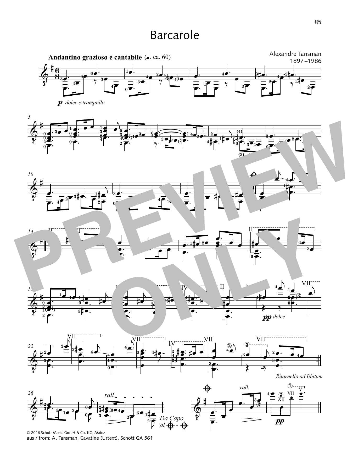 Produktbild zu: Barcarole
