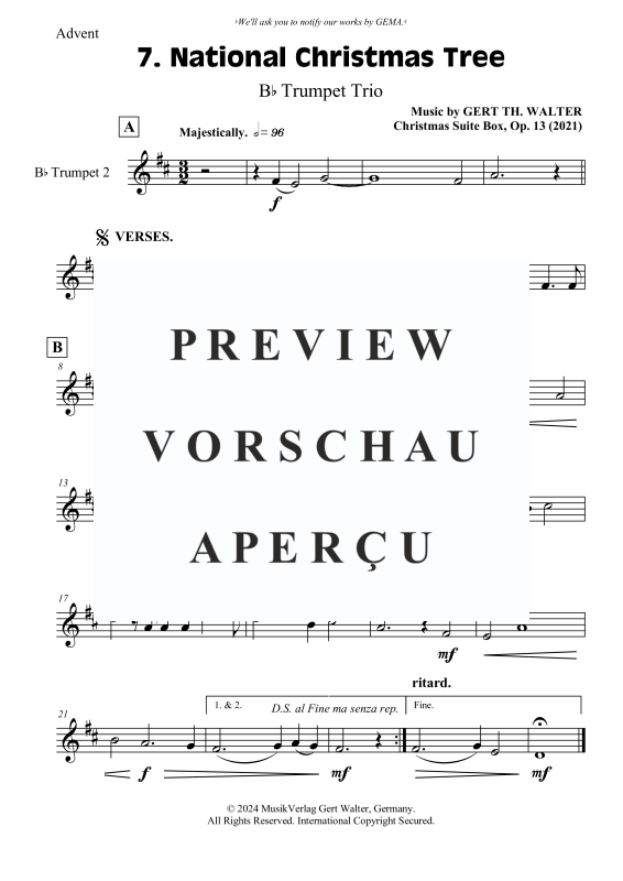 Produktgalerie: Seite 5 von 6 National Christmas Tree, , (Trompeten Trio)