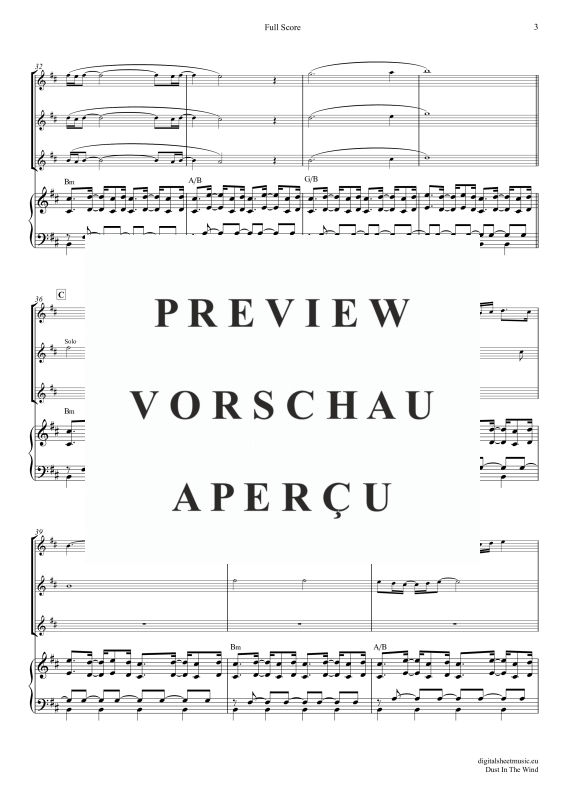 Product gallery: Page 4 of 11 Dust In The Wind, Kansas, (violin trio + piano)