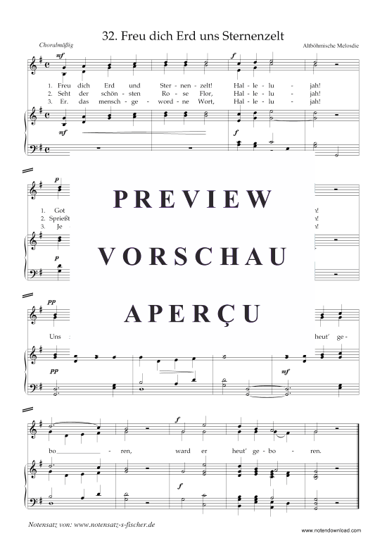 Product picture to: Freu dich Erd uns Sternenzelt Altböhmische Melodie