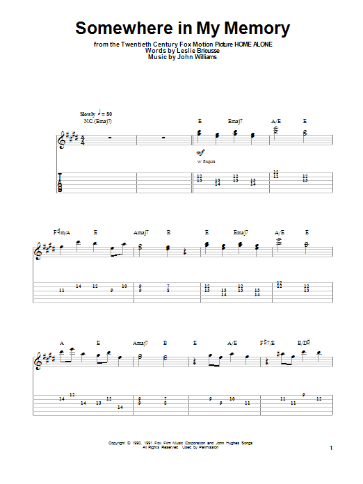 Product gallery: Page 1 of 1 Somewhere In My Memory, John Williams