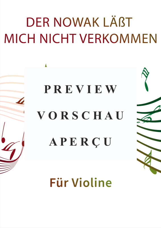 Product gallery: Page 2 of 5 Der Nowak läßt mich nicht verkommen, , Solo Violin - Leadsheet