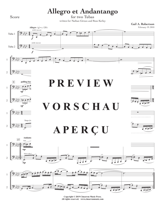 Product gallery: Page 3 of 9 Allegro and Andantango , , (Tuba Duet)