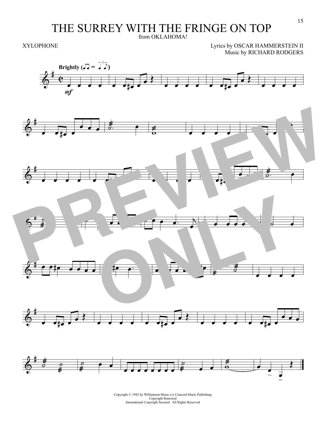 Produktgalerie: Seite 1 von 1 The Surrey With The Fringe On Top (from Oklahoma), Rodgers & Hammerstein, Xylophon