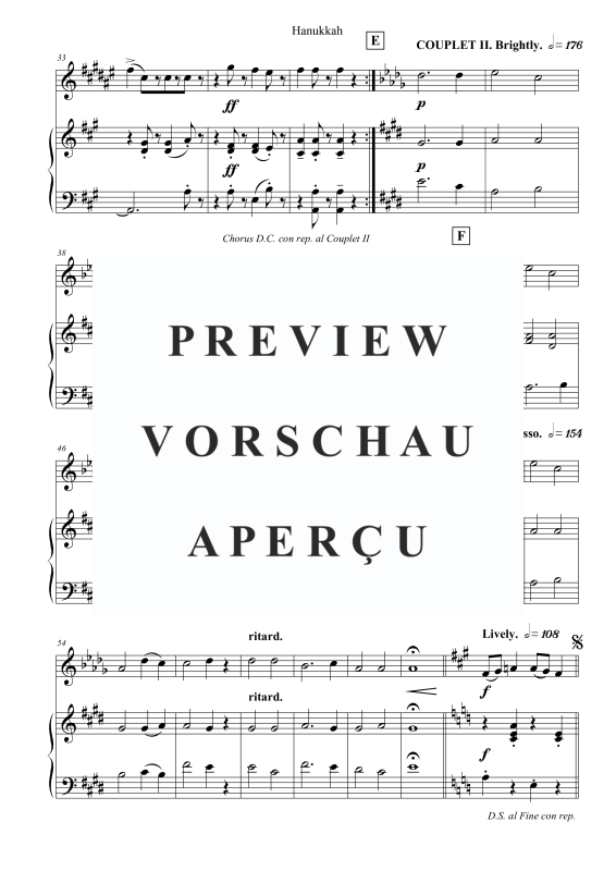 Produktgalerie: Seite 4 von 11 Hanukkah, , Alt Saxophon und Klavier