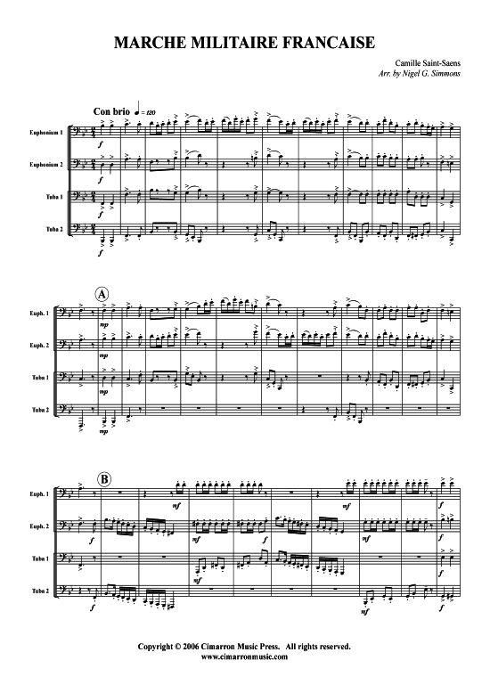 Product picture to: March Militaire Francaise Camille Saint-Saens