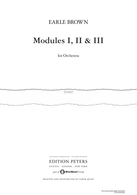 Produktgalerie: Seite 1 von 1 Modules I, II & III, Earle Brown