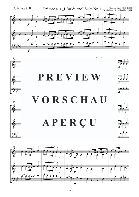 Produktgalerie: Seite 7 von 11 Prélude aus L'Arlésienne Suite Nr. 1, , Posaunenchor