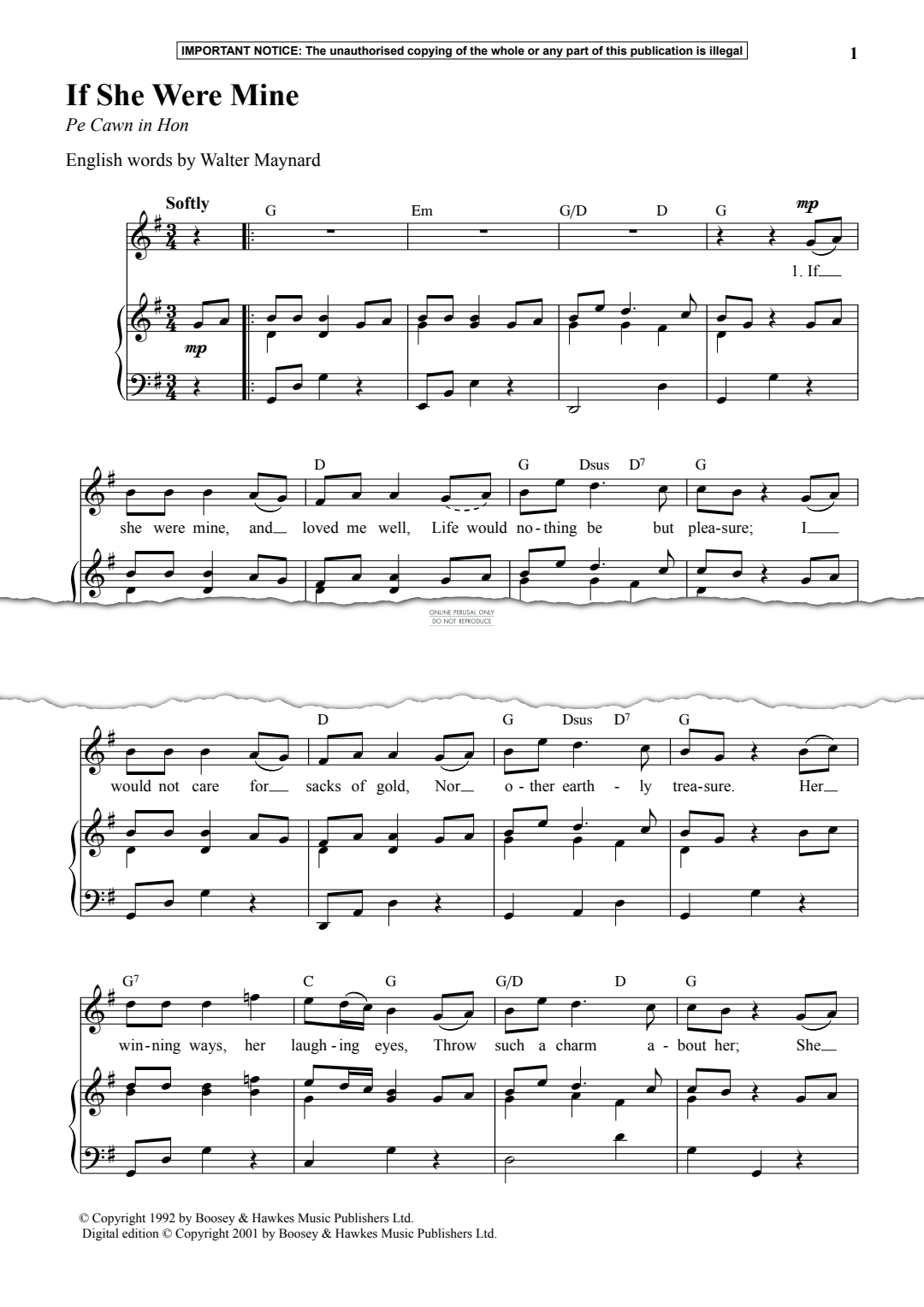 Produktgalerie: Seite 1 von 1 If She Were Mine, Traditional, Gesang, Klavier