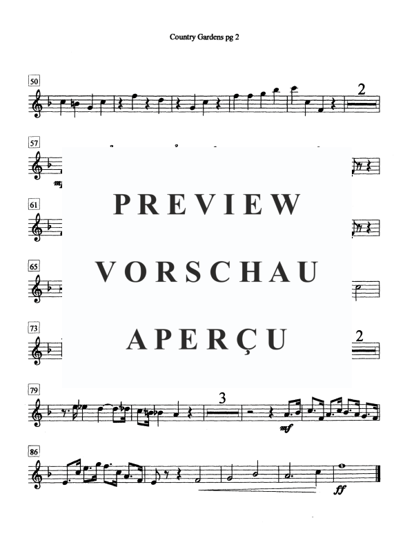 Produktgalerie: Seite 10 von 11 Country Gardens, , Blechbläser Quintett
