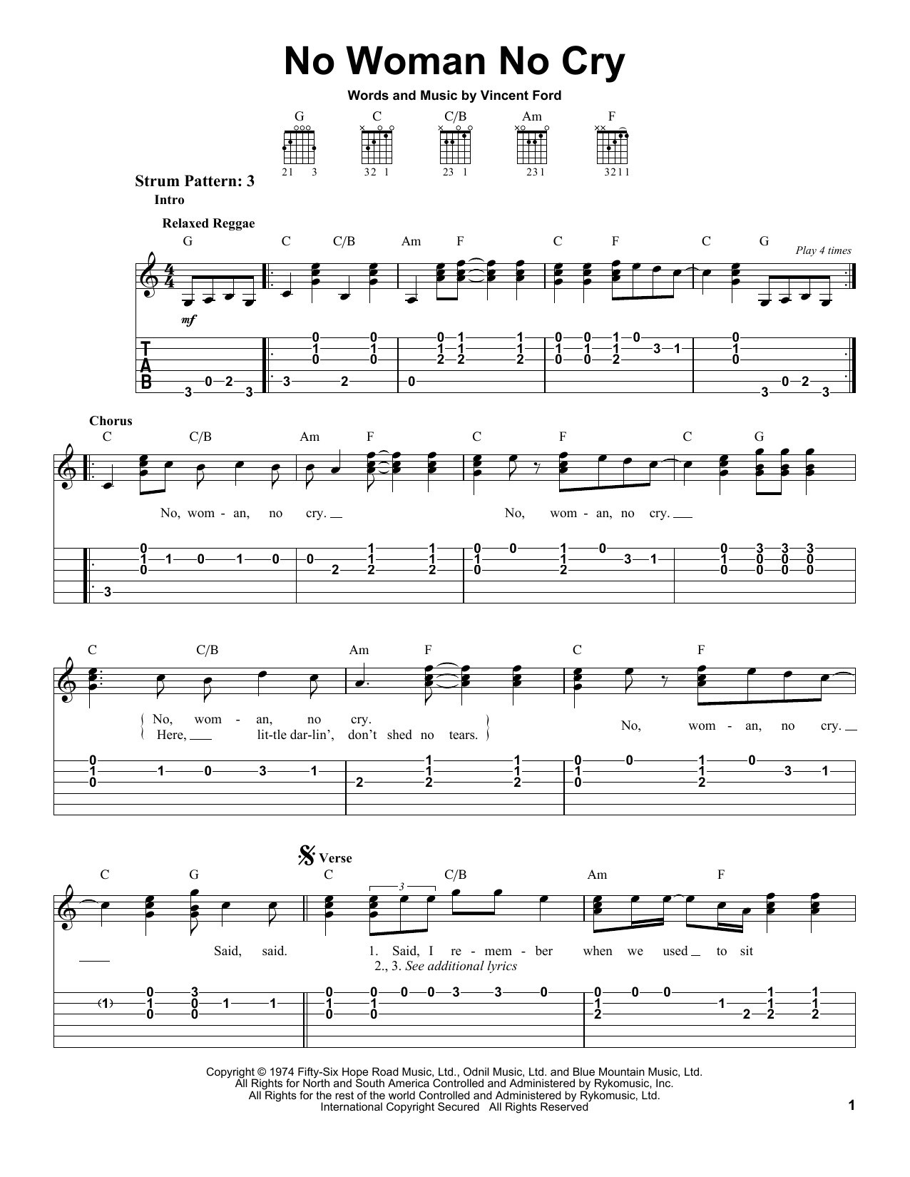 Product gallery: Page 1 of 1 No Woman No Cry, Bob Marley