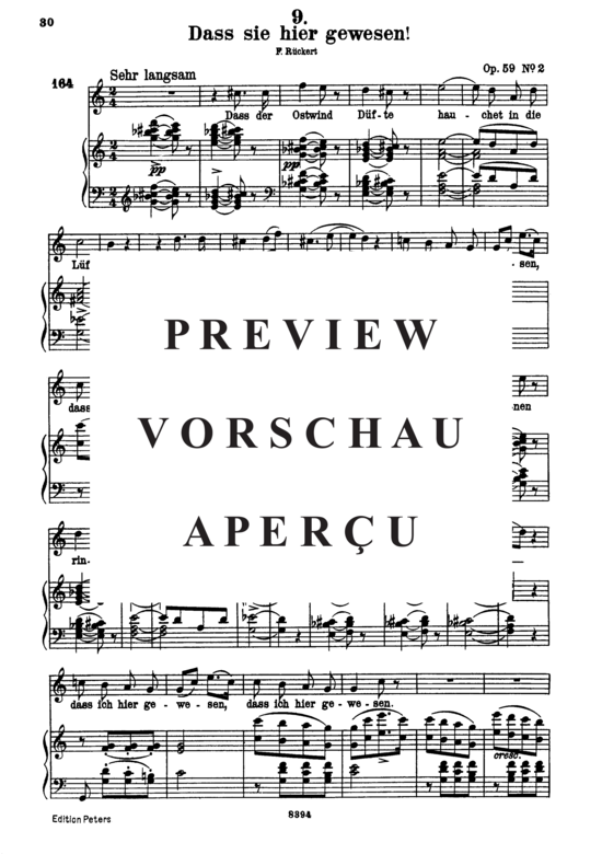 Product gallery: Page 2 of 3 Dass sie hier gewesen! D.775, , High Voice and Piano