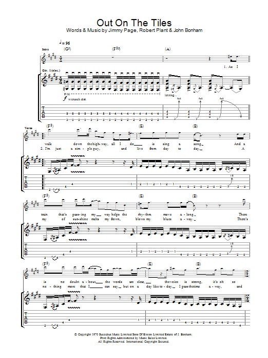 Produktgalerie: Seite 1 von 1 Out On The Tiles, Led Zeppelin, Gitarre