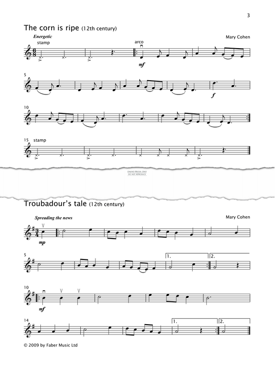 gallery: The Corn Is Ripe, Mary Cohen, Violine