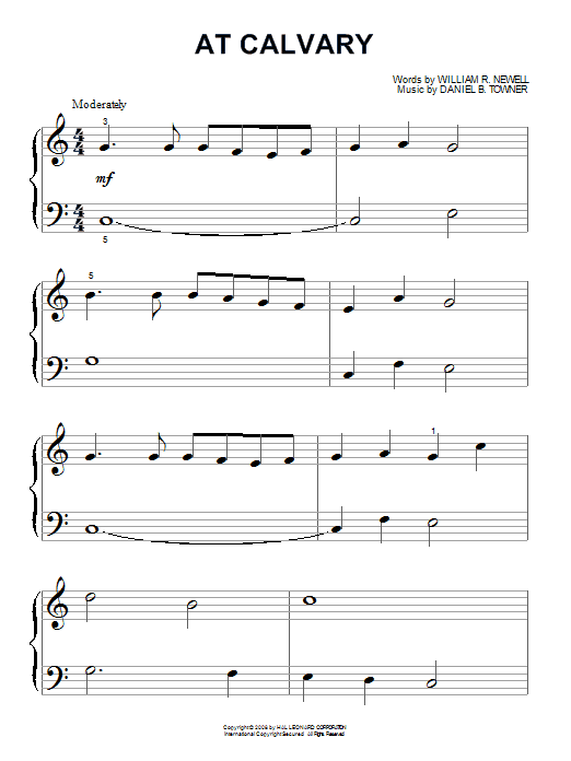 Produktgalerie: Seite 1 von 1 At Calvary, William R. Newell, Klavier