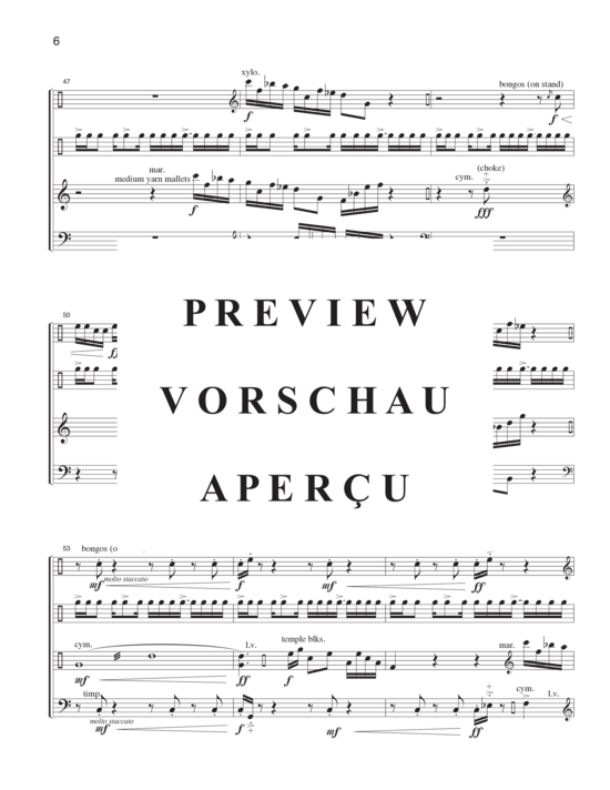 Product gallery: Page 9 of 21 Overture for Percussion , , (4 percussionists)