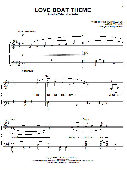 Product picture to: Love Boat Theme (arr. Phillip Keveren)