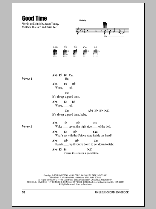 Product gallery: Page 1 of 1 Good Time, Owl City