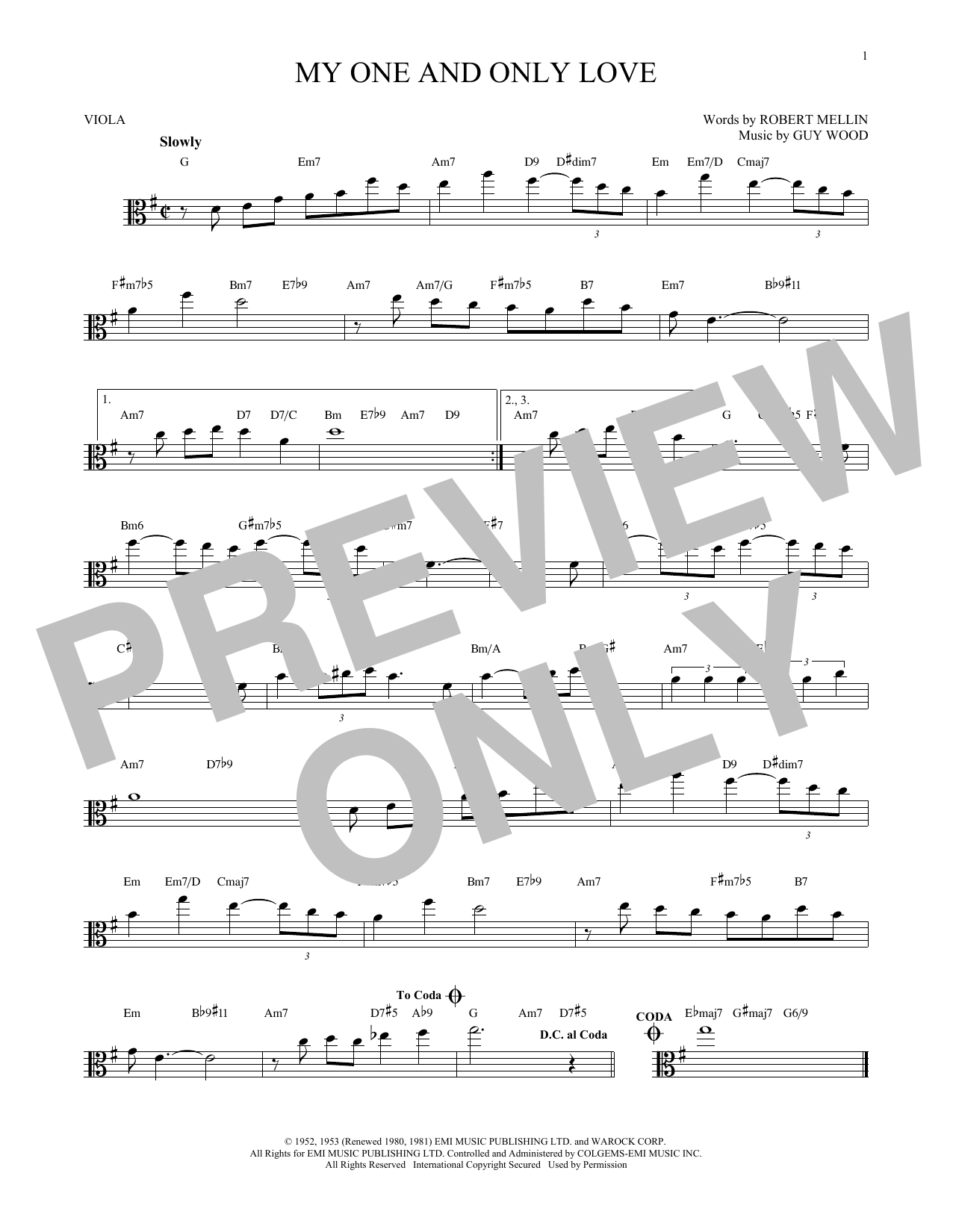 Product gallery: Page 1 of 1 My One And Only Love, Guy Wood